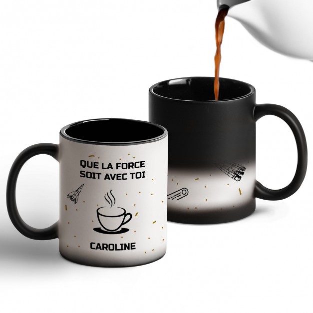 Tasse magique avec impression magique noir et blanc pour femme elle anniversaire