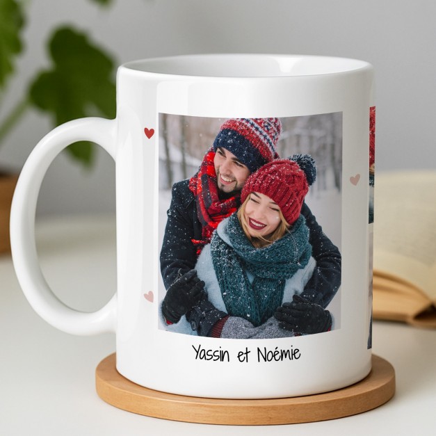 Mug blanc en céramique avec photo pour copine saint valentin