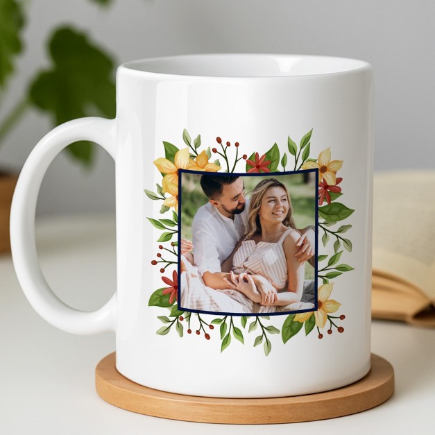 Mug blanc en céramique avec photo pour femme epouse anniversaire