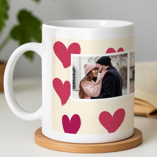 Mug blanc en céramique avec photo pour lui copain saint valentin
