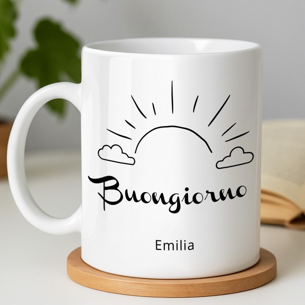 Mug blanc en céramique avec impression elle femme journée spéciale