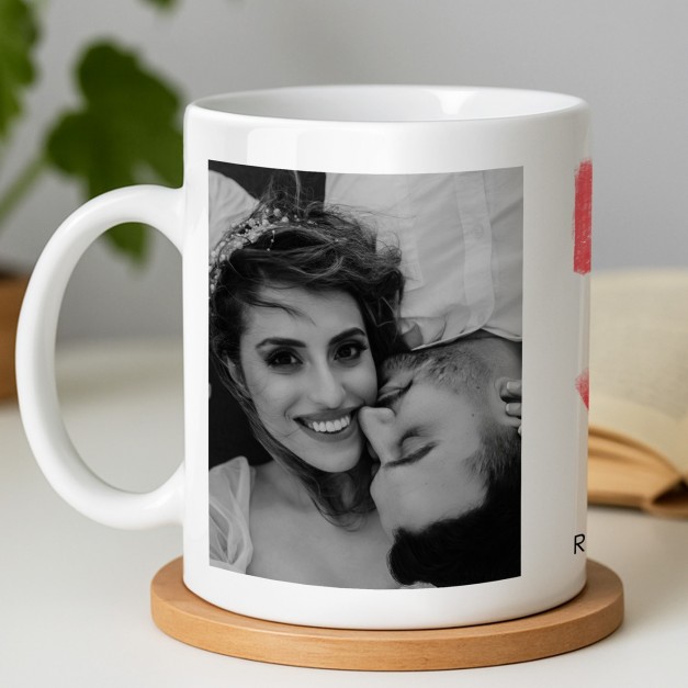 Mug blanc en céramique avec impression pour couple mariage anniversaire