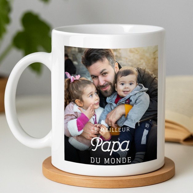 Mug blanc en céramique avec impression lui pere anniversaire