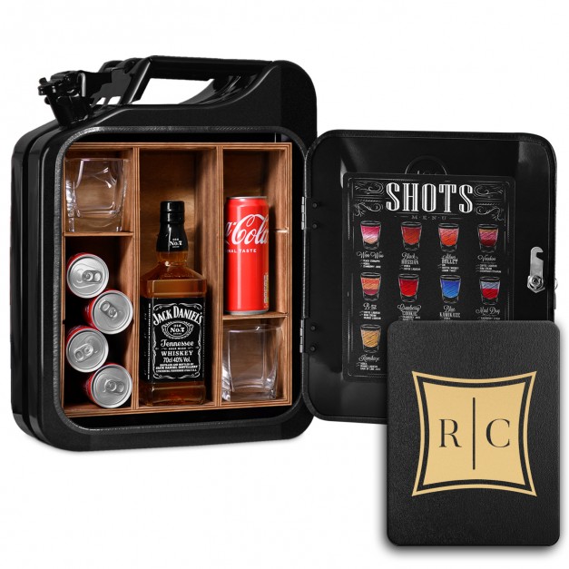 Jerrycan Minibar avec gravure pour couple