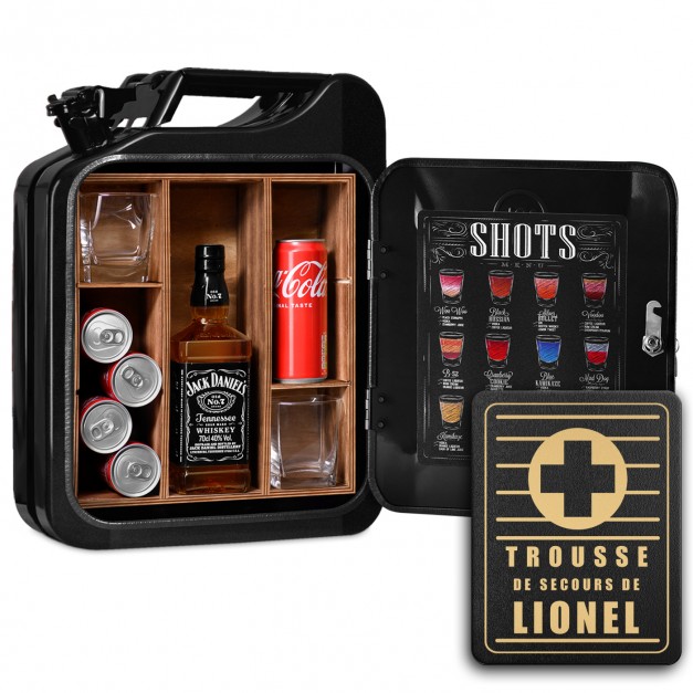 Jerrycan Minibar avec gravure pour lui