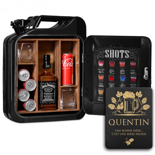 Jerrycan Minibar avec gravure pour buveur de bière