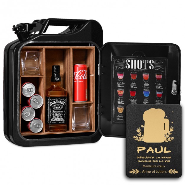 Jerrycan Minibar avec gravure pour homme ami copain