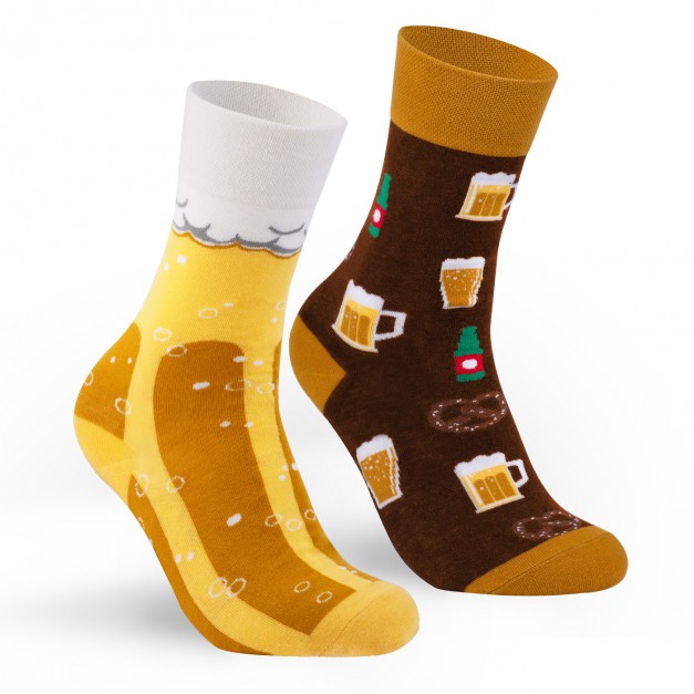 Chaussettes à motif bière, taille 43-46