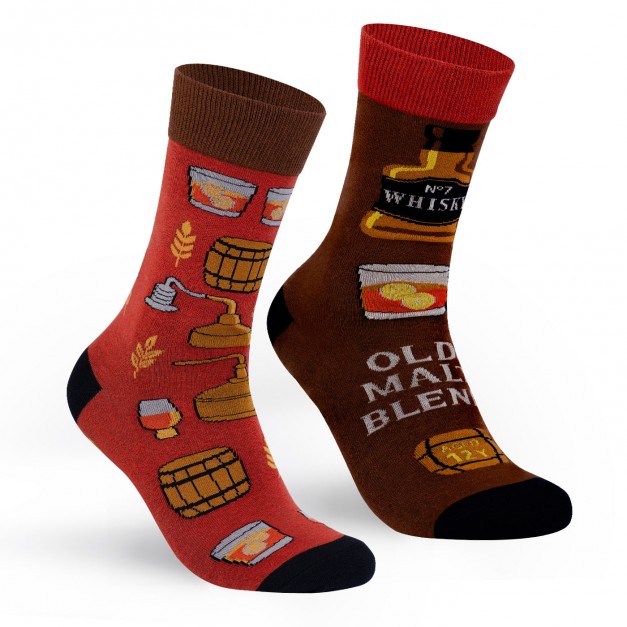 Chaussettes à motif whisky, taille 43-46