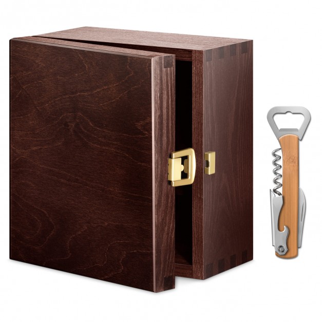 Boîte en bois exclusive pour une chope à bière + accessoire GRATUIT