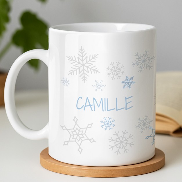 Mug blanc en céramique avec impression pour petite amie noel