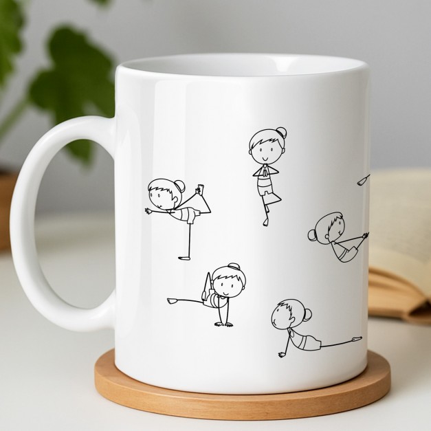 Mug blanc en céramique avec impression pour femme coach fitness