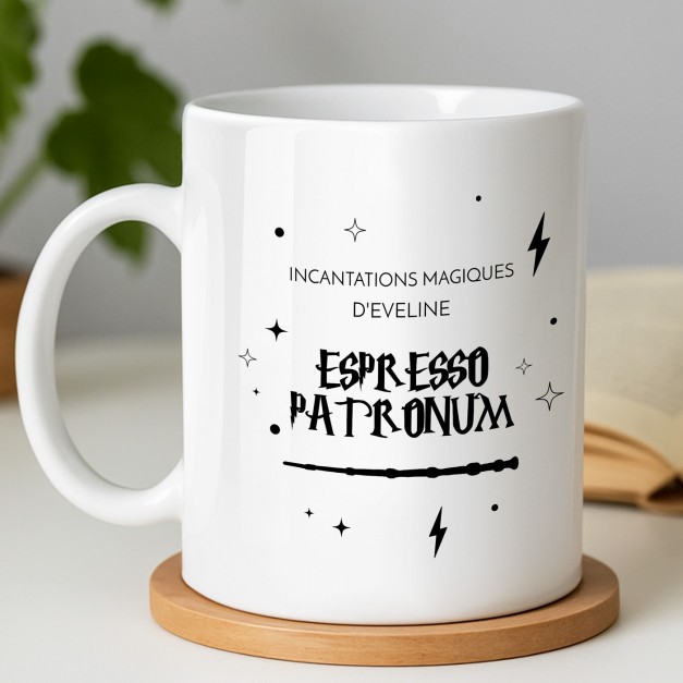 Mug blanc en céramique avec impression pour elle passionnée de café