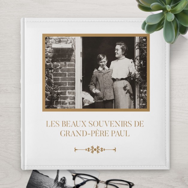 Album photo 10x15 avec photo imprimée sur la couverture pour grand-père papy