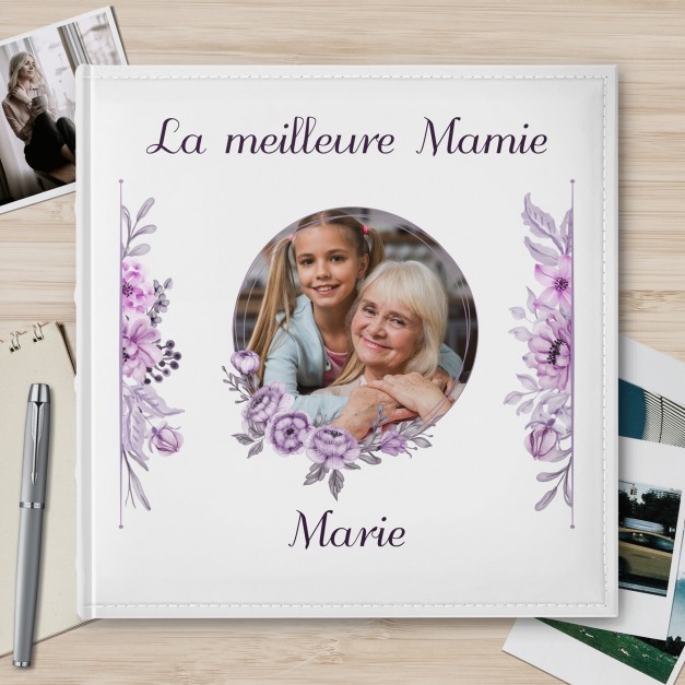 Album photo 10x15 avec photo imprimée sur la couverture pour mamie