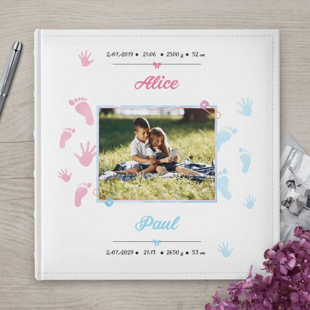 Album photo 10x15 avec photo imprimée sur la couverture pour enfant bébé nouveau-né