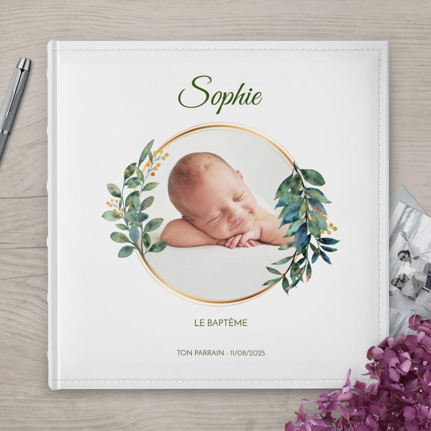 Album photo 10x15 avec photo imprimée sur la couverture pour fille affiche baptême