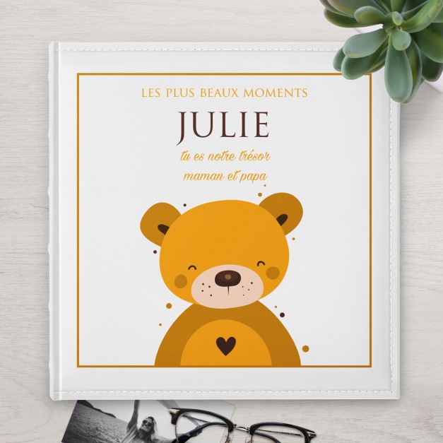 Album photo avec personnalisation pour l'anniversaire d'une petite fille
