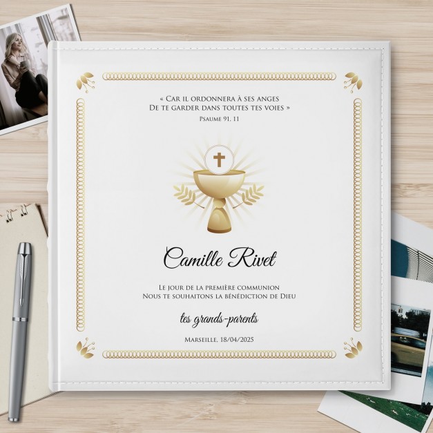 Album photo avec personnalisation pour une petite-fille pour la première communion