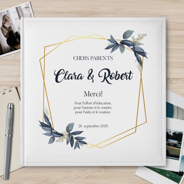 Album photo avec personnalisation pour parents pour remerciement de mariage