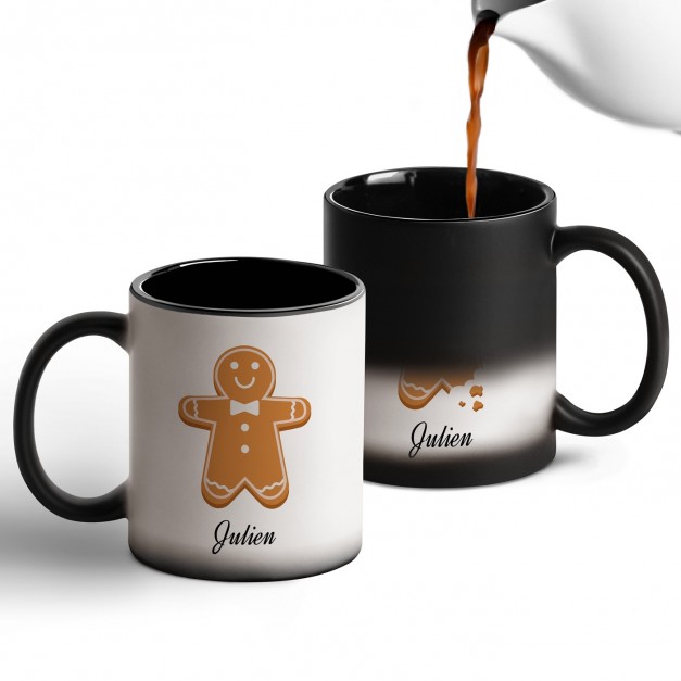 Tasse magique avec impression magique noir et blanc pour lui mari noel