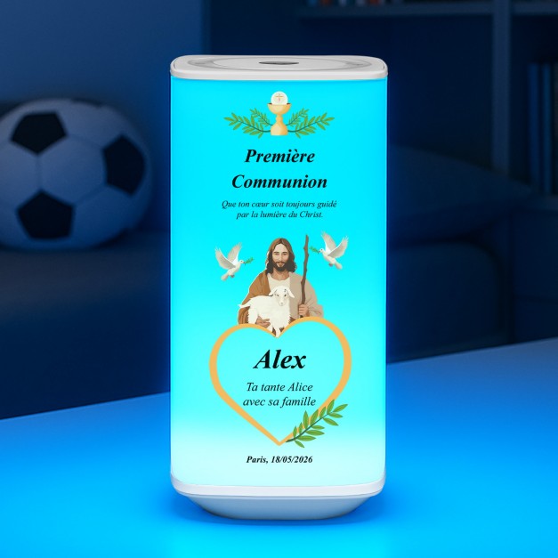 Veilleuse LED avec impression pour la première communion