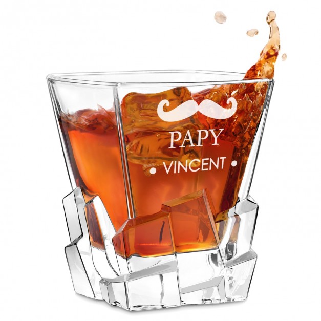 Verre à whisky Ice Blink avec gravure pour un grand-père