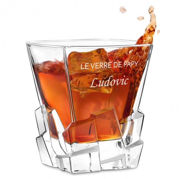 Verre à whisky Ice Blink avec gravure pour un homme