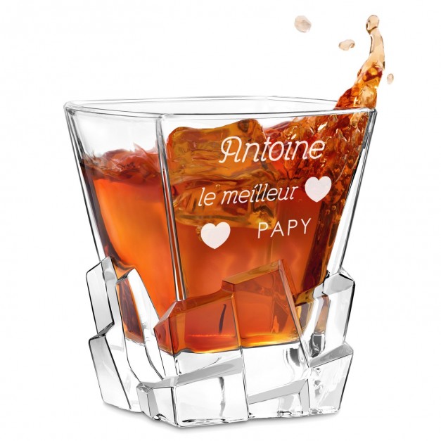 Verre à whisky Ice Blink avec gravure pour le meilleur papy
