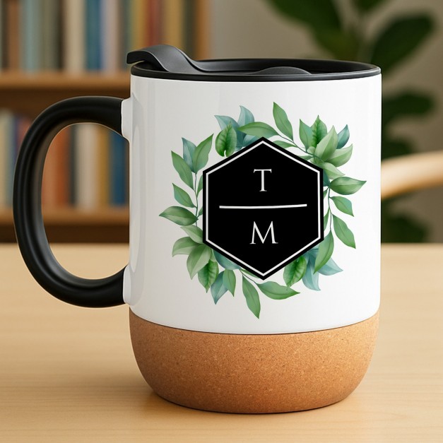 Mug blanc avec impression et couvercle pour elle anniversaire