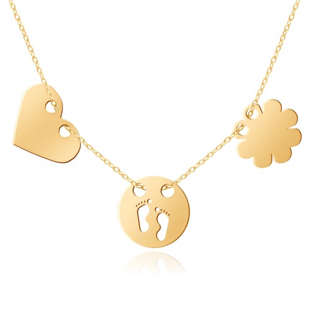 Collier en or 8 carats avec gravure pour une amie