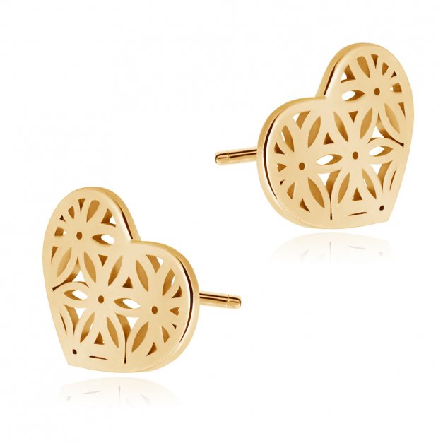 Boucles d'oreilles en or 14 carats pour une jeune fille