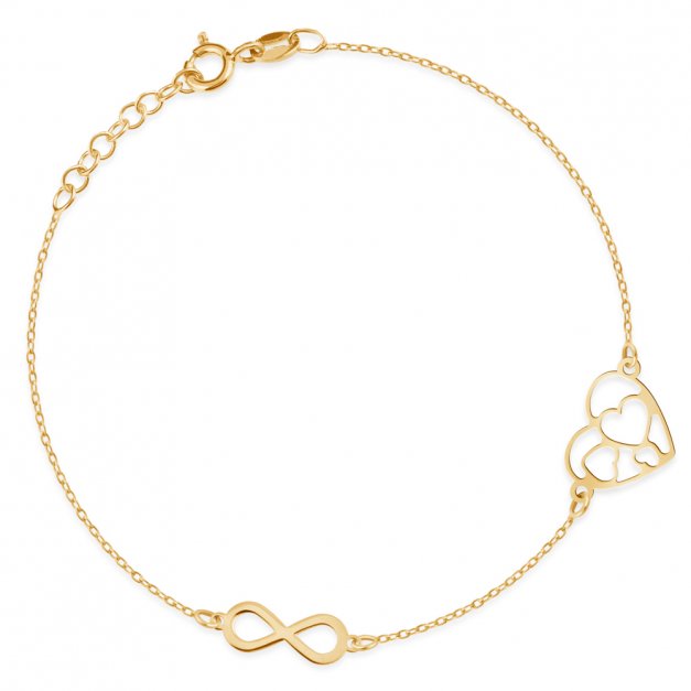 Bracelet en argent massif 925 plaqué or personnalisé pour une amie