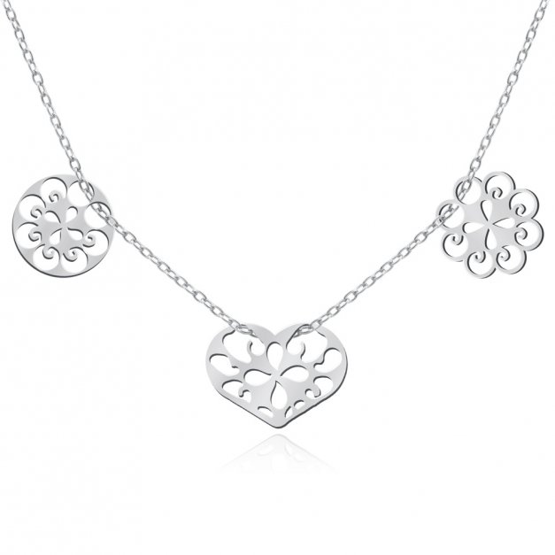Collier en argent massif 925 (millièmes) avec gravure pour une copine