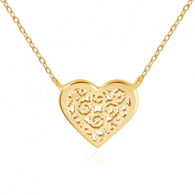 Collier en or 8 carats avec gravure pour maman