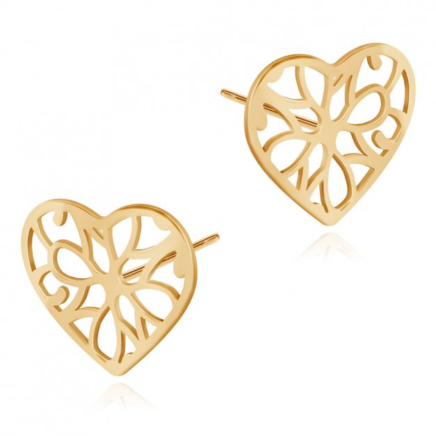 Boucles d'oreilles en argent massif 925 (millièmes) plaqué or pour une amie