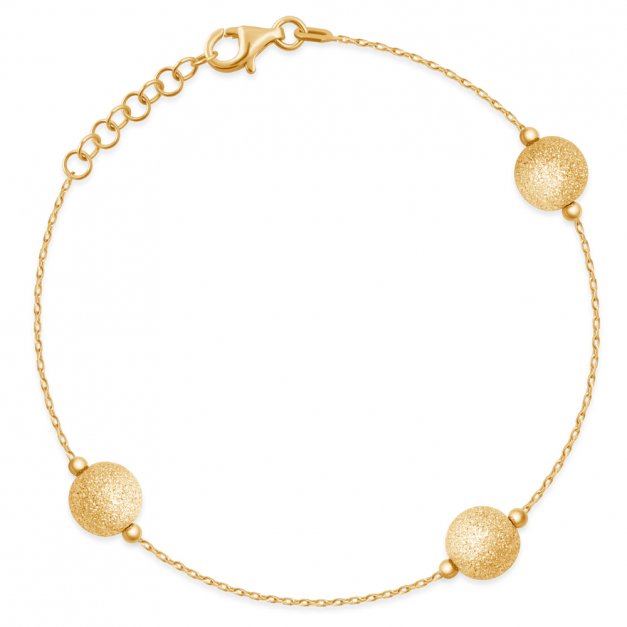 Bracelet en argent massif 925 plaqué or personnalisé pour une femme