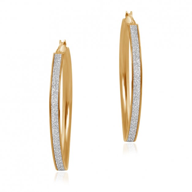 Boucles d'oreilles en argent massif 925 (millièmes) plaqué or pour une copine