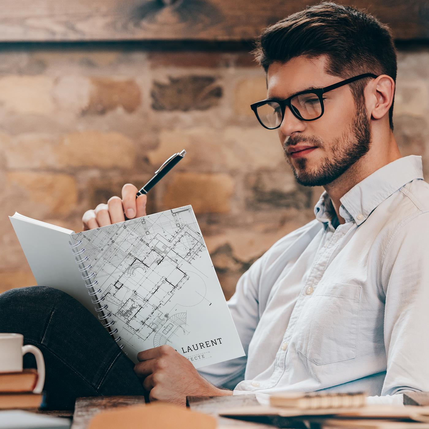 Carnet de notes personnalisé pour architecte