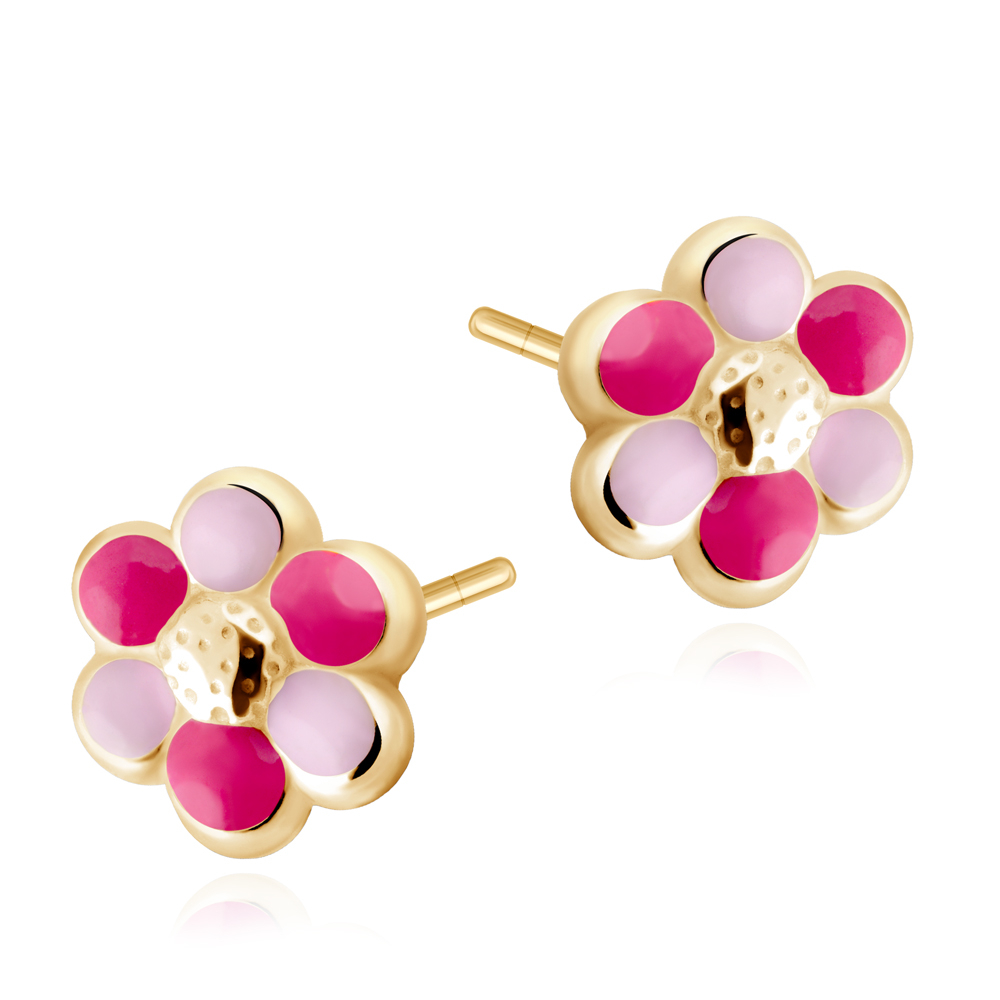 Boucles d'oreilles en argent massif 925 (millièmes) plaqué or pour une nièce