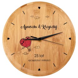 Horloge murale personnalisée pour couple