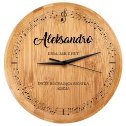 Horloge murale personnalisée pour musicien