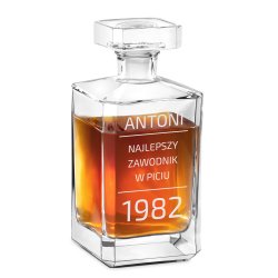 Carafe à whisky Bourbon avec gravure pour ami pour anniversaire