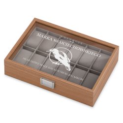 Boîte à montres gravée pour l'anniversaire de parrain