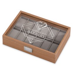 Boîte à montres gravée pour la fête de la femme