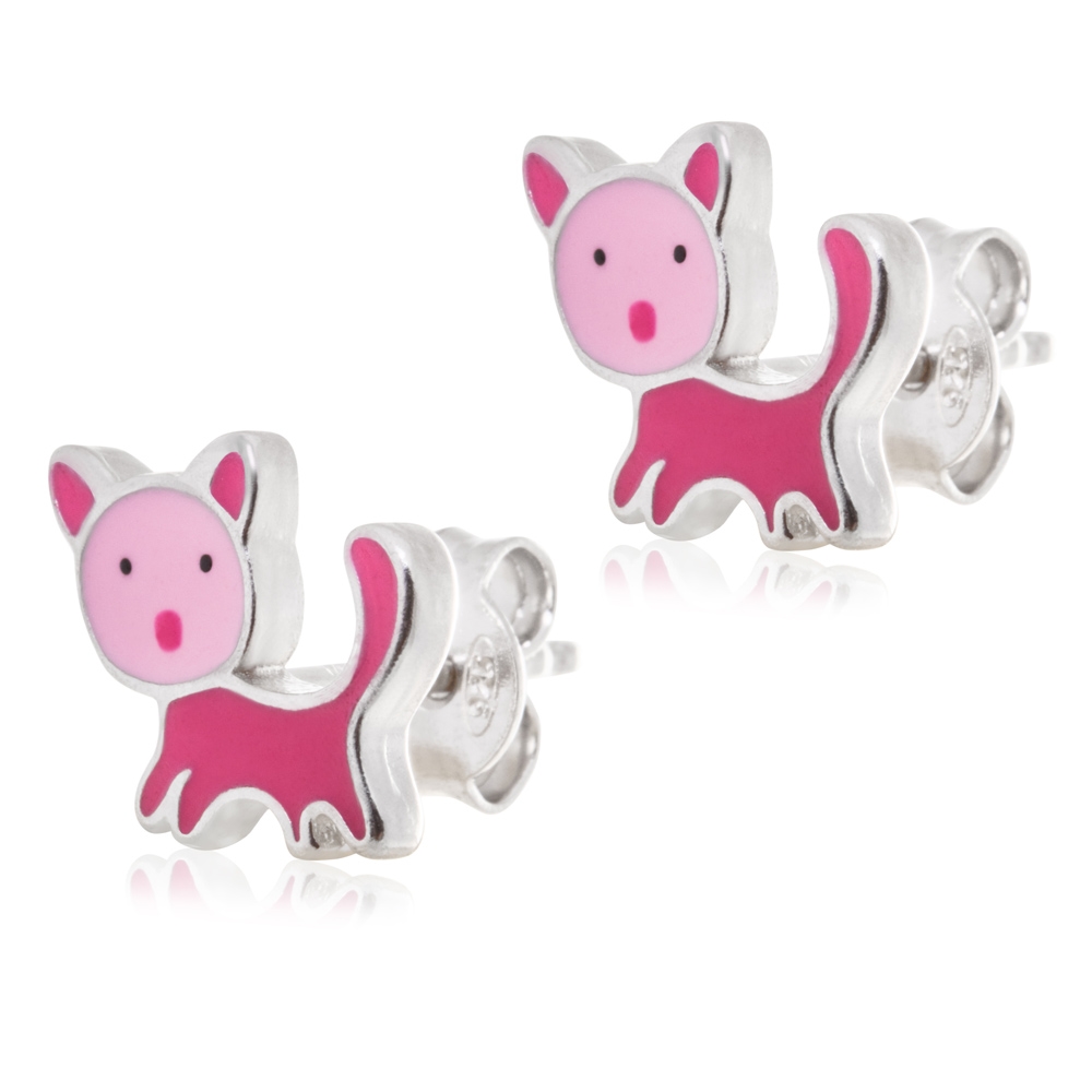 Boucles d'oreilles en argent massif 925 (millièmes) pour une petite-fille