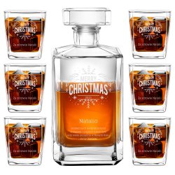 Carafe à whisky Bourbon et 6 verres avec gravure pour femme pour Noël