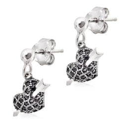 Boucles d'oreilles en argent massif 925 (millièmes) pour une femme