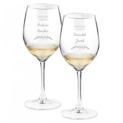 2 verres à vin avec gravure pour mamie et papy