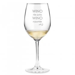Verre à vin avec gravure pour femme